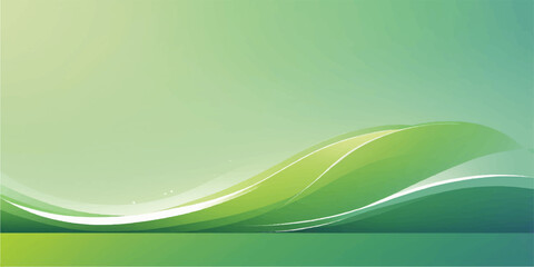Abstract green wave design with glowing lines and a bright, natural texture for a vibrant business backdrop