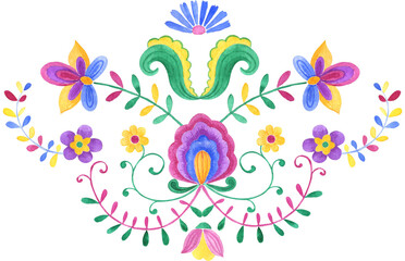 Mexican colorful floral design