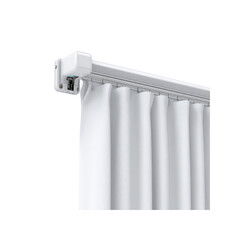 Modern Smart Curtain Track System with White Curtains