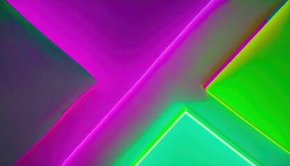 vibrant abstract geometric light patterns with neon gradients in purple green and blue hues for creative design backgrounds