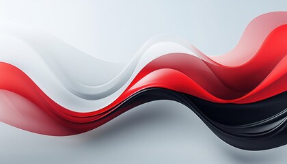 flowing red and black abstract waves with smooth curves perfect for modern design and digital background