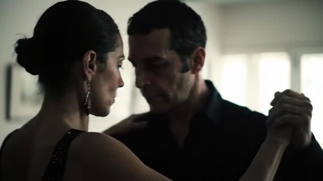 Close-up of a tango couple