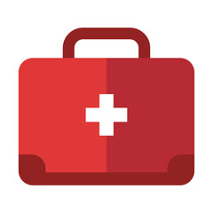 Red First Aid Kit Illustration Emergency, Health, Medical Supply