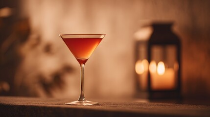 Luxury cocktail speakeasy blurred with candle shadows, cinematic warm mysterious palette
