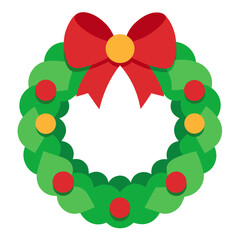 Christmas wreath vector illustration