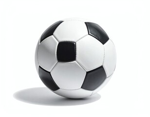 Obraz premium A classic soccer ball on a white background.