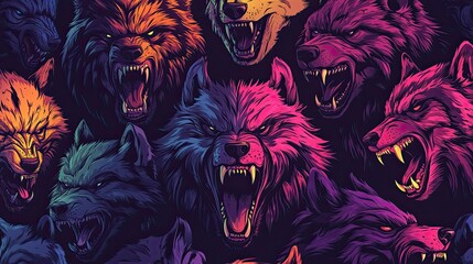 Vector Seamless Pattern With Angry