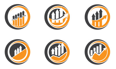 Arrows Rising Up. Business Arrows , Racing for Success ,business profit and economic growth report.