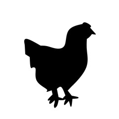 silhouette of a chicken