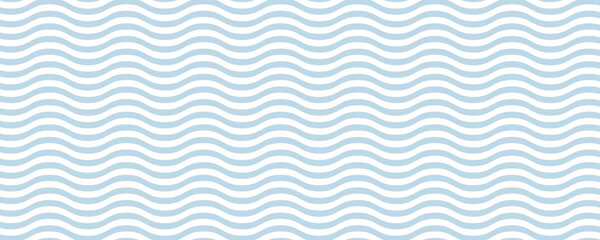 Seamless Wave Pattern, Hand drawn water sea vector background. Wavy beach print, curly grunge paint lines, watercolor stripes