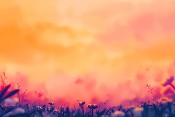 ハロウィンカラー・夕暮れの背景素材