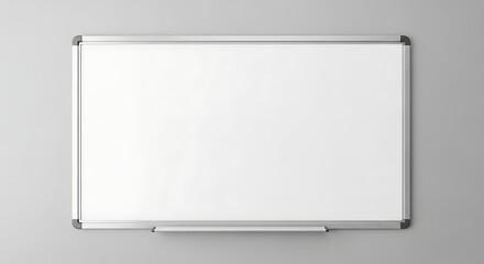 Obraz premium Blank Whiteboard on Gray Background A Perfect Canvas for Notes and Ideas
