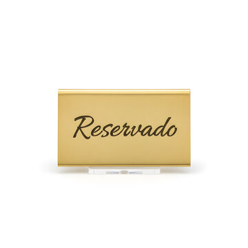 reserved sign isolated on white background - placa de reservado isolada no fundo branco