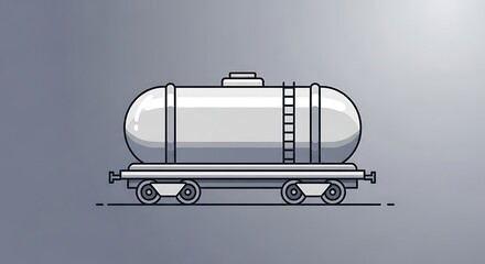 Tanker Railcar with Industrial Transport.