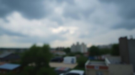 Blurred cityscape view
