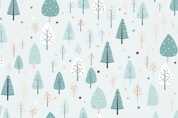 Cute winter trees pattern backgrounds christmas.