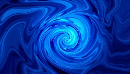 Abstract swirling blue spiral, hypnotic and ethereal  Fluid, dynamic design,  illustration,  vortex