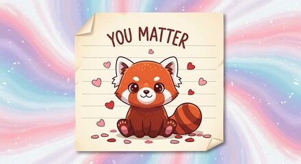 Cute Red Panda You Matter.