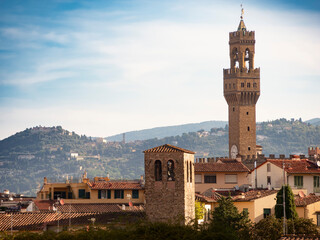 Italia, Firenze, La Torre di Palazzo Vecchio.