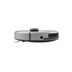 Sleek Silver Robotic Vacuum Cleaner - Side View