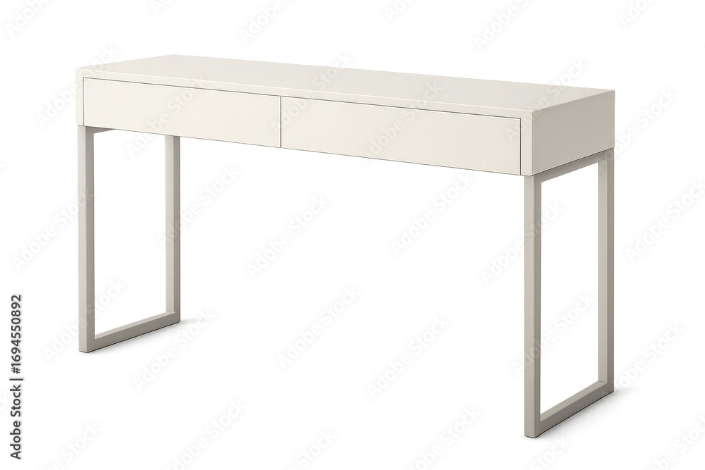 Poster modern console table with drawers isolated on transparent background image.