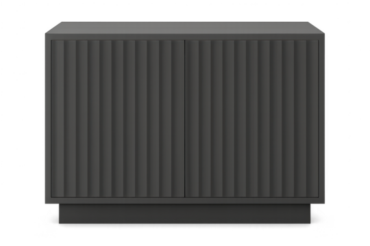 Modern gray sideboard cabinet isolated on transparent background, stylish design - Powered by Adobe