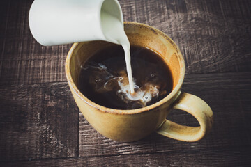 コーヒーとミルク