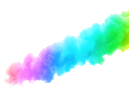 Nuage de fumée arc-en-ciel sur fond transparent PNG - Powered by Adobe