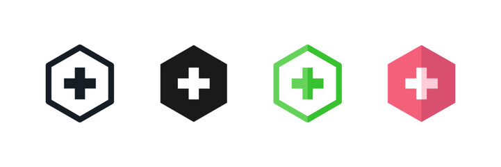 Fototapeta premium Health care cross icon. Medical sign illustration