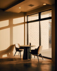 Empty Cafe: Modern Coffee Shop Interior Design