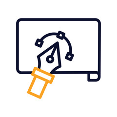 Designing  Outline bold Vector Icon which can be easily modified or Edited 
