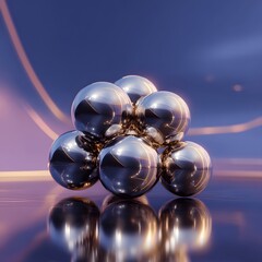 Cyberpunk 3D Sphere – Neon Futuristic Background