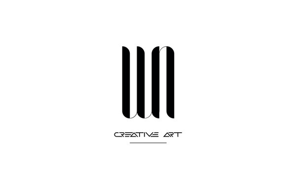 NW, WN, N, W abstract letters logo monogram
