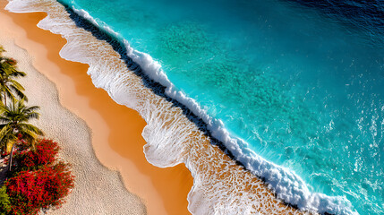 High Angle View of Ocean Surface for Background and Design