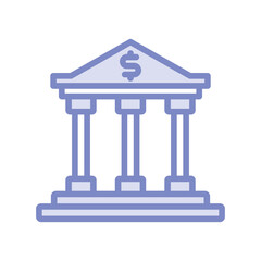 Bank  duotone line icon , vector, pixel perfect, illustrator file 
