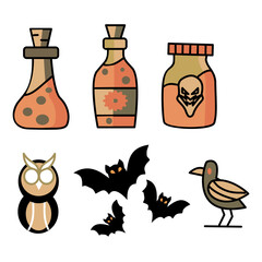 Halloween Potion Bottle Set