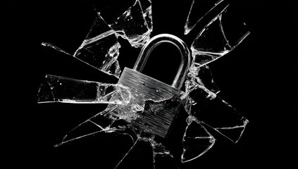 Shattered security, lock broken through