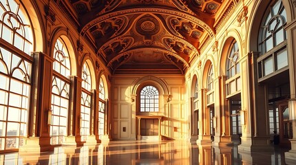 Fototapeta premium Grand hall interior architectural design