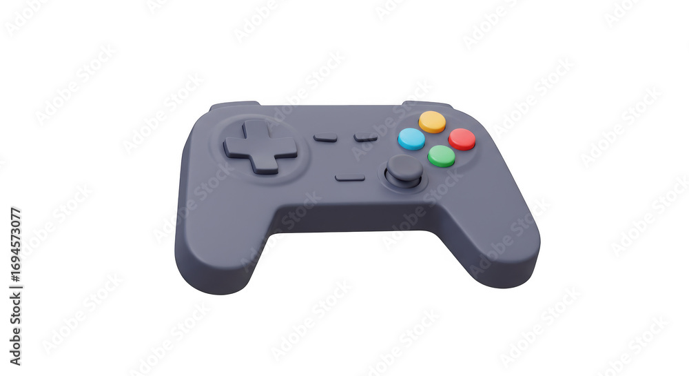 Aufkleber stylized 3d model of a retro game controller isolated on transparent background