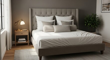 Modern bedroom interior design.