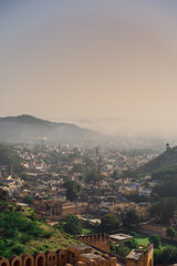 Early morning sunrise view of a ancient city of Jaipur Rajasthan showing its heritage and beauty