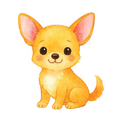Cute Puppy Dog Watercolor Cartoon Illustration for Kids Design
