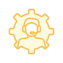 Technical support  duotone line icon , vector, pixel perfect, illustrator file 
