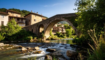 Fototapeta premium old bridge over the river