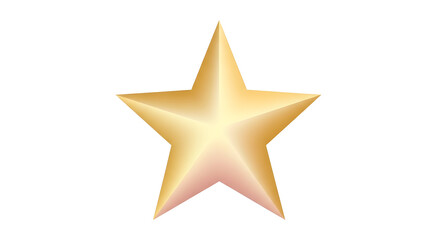 Obraz premium Golden Star on White Background for Awards and Celebrations
