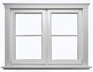 a white window with two panes of glass and a white frame