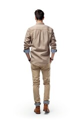 Naklejka premium Man standing walking sleeve.