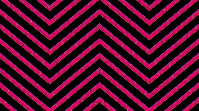 3D shining bright lines set wave motion, color full, on black background	