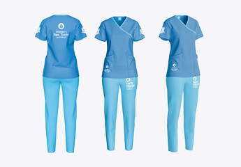 Women's Spa Scrub Set Mockup