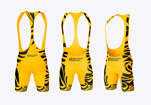 Men's Cycling Bib Shorts Mockup